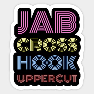 Boxing Jab Cross Hook Uppercut Sticker